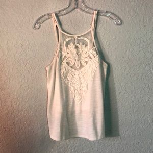 Ivory Tank w/ Lace Front